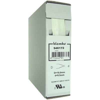 Krimpkous Polyolefin 2:1 In Trekbox Transp. 19,1 > 9,5mm
