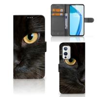 OnePlus 9 | Telefoonhoesje | Met pasjeshouder | Zwarte Kat OnePlus 9 | Telefoonhoesje | Met pasjeshouder | Zwarte Kat