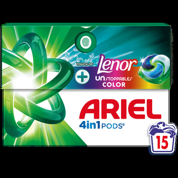 Ariel 4in1 PODS Unstoppables, Wasmiddel Capsules 15 bij Jumbo