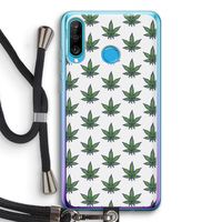 Weed: Huawei P30 Lite Transparant Hoesje met koord