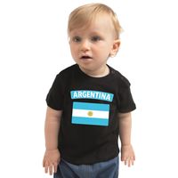 Argentina t-shirt met vlag Argentinie zwart voor babys