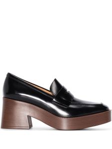 Tod's mocassins en cuir à plateforme 75 mm - Noir