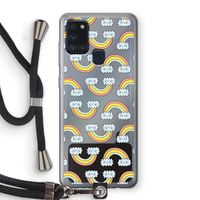 Regenboog: Samsung Galaxy A21s Transparant Hoesje met koord