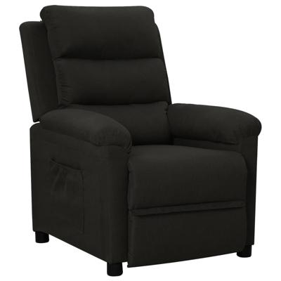 Fauteuil verstelbaar stof zwart