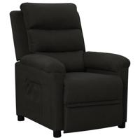 Fauteuil verstelbaar stof zwart