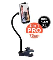 Tablet houder & telefoonhouder PRO (2 in 1) - buisklem XL - 75 cm