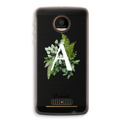 Green Brush: Motorola Moto Z Force Transparant Hoesje