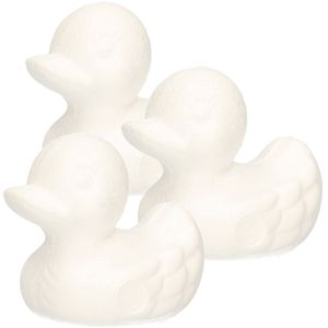 3x stuks Piepschuim eendjes van 7 cm