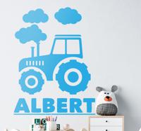 Stickers drukken Tractor met wolken