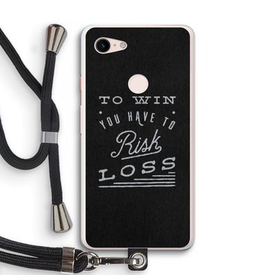 Risk loss: Pixel 3 XL Transparant Hoesje met koord