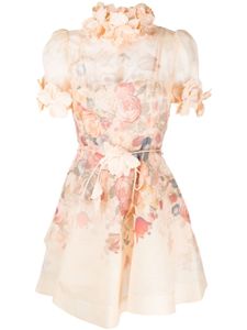 ZIMMERMANN robe courte Luminosity Flower - Rose