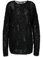 Junya Watanabe pull en maille ajourée - Noir