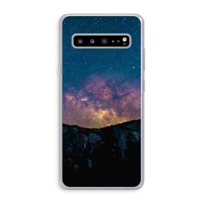 Travel to space: Samsung Galaxy S10 5G Transparant Hoesje