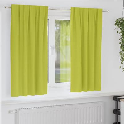 Gordijnen met gordijnen 2 pcs Appelgroen Polyester