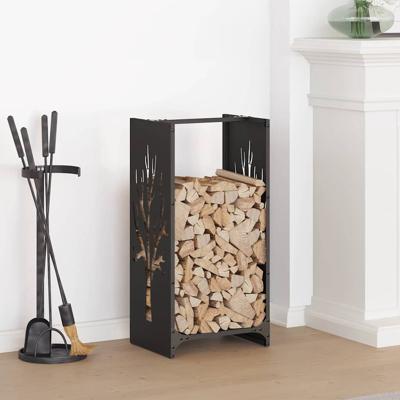 Brandhoutrek 40x30x80 cm koudgewalst staal zwart