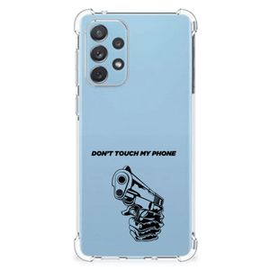 Samsung Galaxy A73 Anti Shock Case Gun Don't Touch My Phone