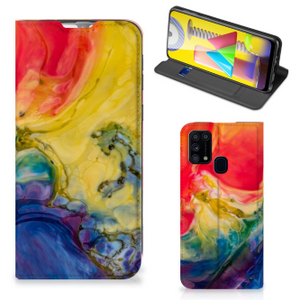 Bookcase Samsung Galaxy M31 Watercolor Dark