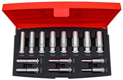 Bahco 14d 3/8" lange doppenset | s1214l