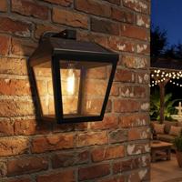 Solar led wandlamp noah | warm wit licht | met led filament lamp