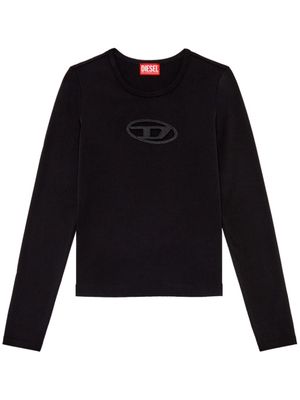 Diesel t-shirt T-Angie à manches longues - Noir