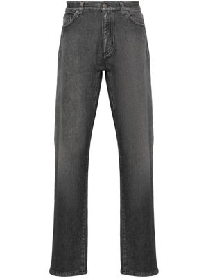 Zegna jean slim à patch logo - Gris