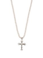 Emanuele Bicocchi Fleury cross beaded necklace - Argent - thumbnail