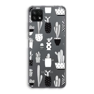 Cactusmotief: Samsung Galaxy A22 5G Transparant Hoesje