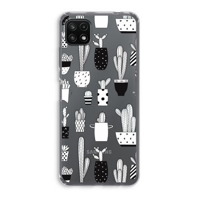 Cactusmotief: Samsung Galaxy A22 5G Transparant Hoesje