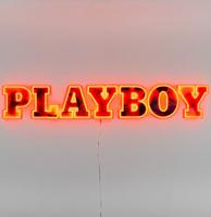 Playboy Woordmark - Wandbord Neon - Oranje LED