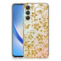 Samsung Galaxy A05S TPU Case Gouden Bloemen - thumbnail