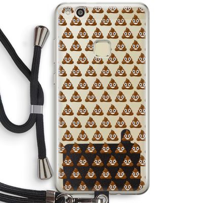 Poop emoji: Huawei Ascend P10 Lite Transparant Hoesje met koord