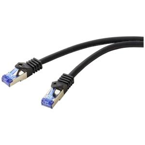 Renkforce RF-5771526 RJ45 Netwerkkabel, patchkabel CAT 6A S/FTP 0.50 m Zwart Halogeenvrij 1 stuk(s)