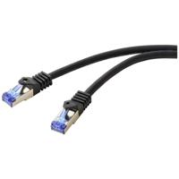 Renkforce RF-5771526 RJ45 Netwerkkabel, patchkabel CAT 6A S/FTP 0.50 m Zwart Halogeenvrij 1 stuk(s) - thumbnail