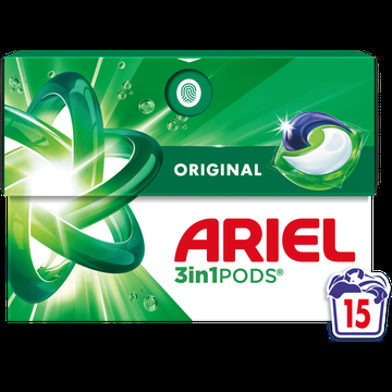 Ariel 3in1 PODS Original, Wasmiddel Capsules 15 bij Jumbo