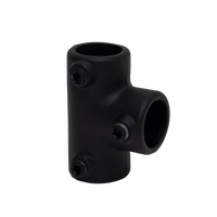 T-klem lang mat zwart structuur steigerbuis met inbusbout steigerbuis Ø 33.7mm