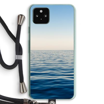 Water horizon: Pixel 5a 5G Transparant Hoesje met koord