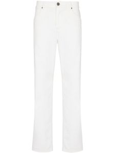 Balmain jean droit à logo brodé - Blanc