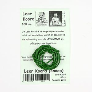 Leren Koord Groen (1 meter)