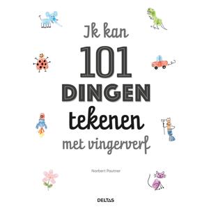Deltas Ik kan 101 dingen tekenen met vingerverf hobbyboek