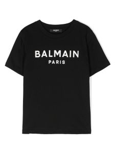 Balmain Kids t-shirt en coton à logo imprimé - Noir