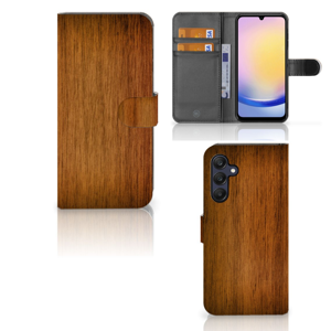 Samsung Galaxy A25 Book Style Case Donker Hout