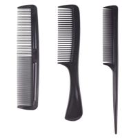 Benson Care Haarkammen set - zwart - kunststof - afgeronde tanden