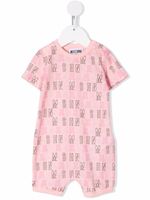 Moschino Kids grenouillère à logo Teddy imprimé - Rose