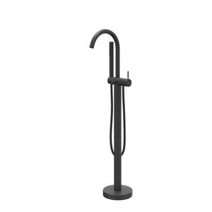 Badmengkraan IVY Bond Vrijstaand Met Draaibare Uitloop Slang 150 cm En Staaf Handdouche Mat Zwart PED