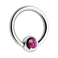 Jeweled Ball Closure Ring Piercingringen