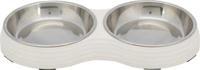 TRIXIE VOERBAK KAT DUBBEL MELAMINE / RVS WIT TRIXIE VOERBAK KAT DUBBEL MELAMINE / RVS WIT