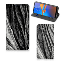 Book Wallet Case Motorola Moto E6 Plus Boomschors Grijs - thumbnail