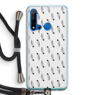 Pluimen: Huawei P20 Lite (2019) Transparant Hoesje met koord