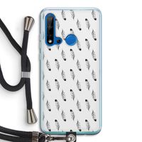 Pluimen: Huawei P20 Lite (2019) Transparant Hoesje met koord