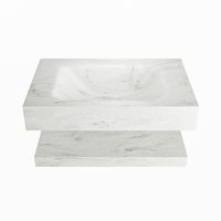 MONDIAZ ALAN-DLUX 70cm planchet Opalo. Vrijhangende wastafel CLOUD midden 1 kraangat, kleur Opalo. MONDIAZ ALAN-DLUX 70cm planchet Opalo. Vrijhangende wastafel CLOUD midden 1 kraangat, kleur Opalo.